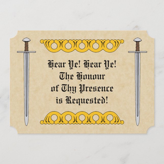 Medieval Norman Sword och Decorative Bands (Framsida)