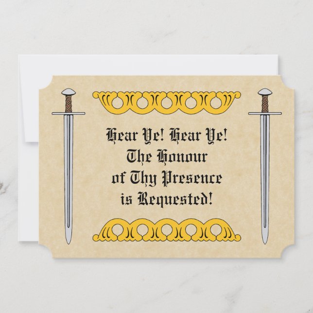 Medieval Norman Sword och Decorative Bands (Framsida)