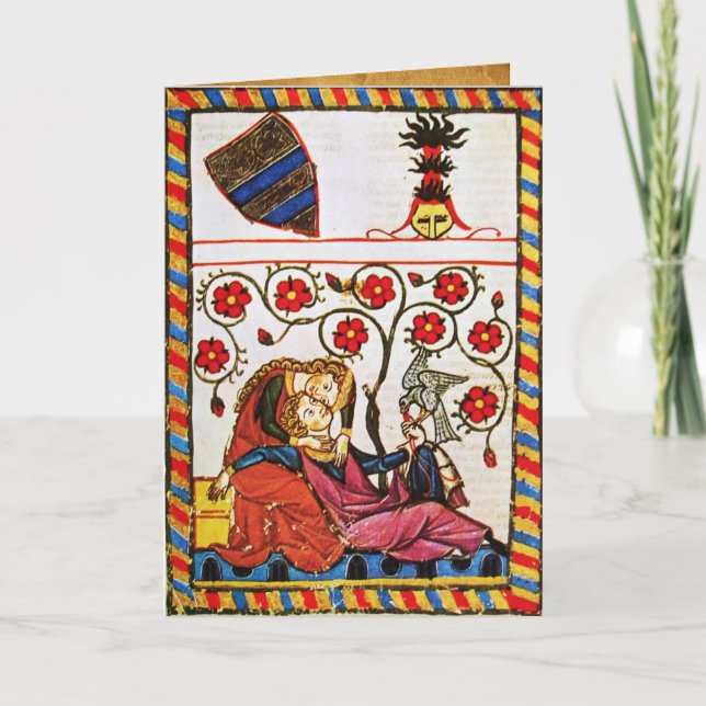 MEDIEVAL PARCHMENT ETERNAL KÄRLEK HELGKORT (Framsida)