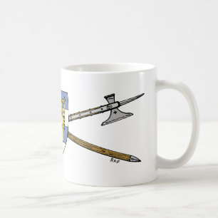 Medieval Poleaxes och Shield Kaffemugg