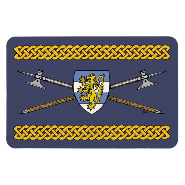 Medieval Poleaxes och Shield Magnet (Horisontell)