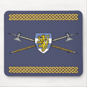 Medieval Poleaxes och Shield Musmatta