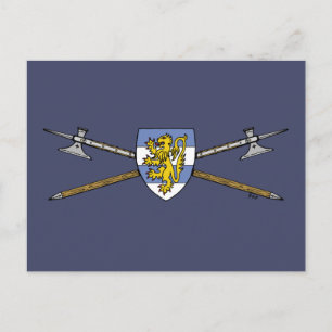 Medieval Poleaxes och Shield Vykort