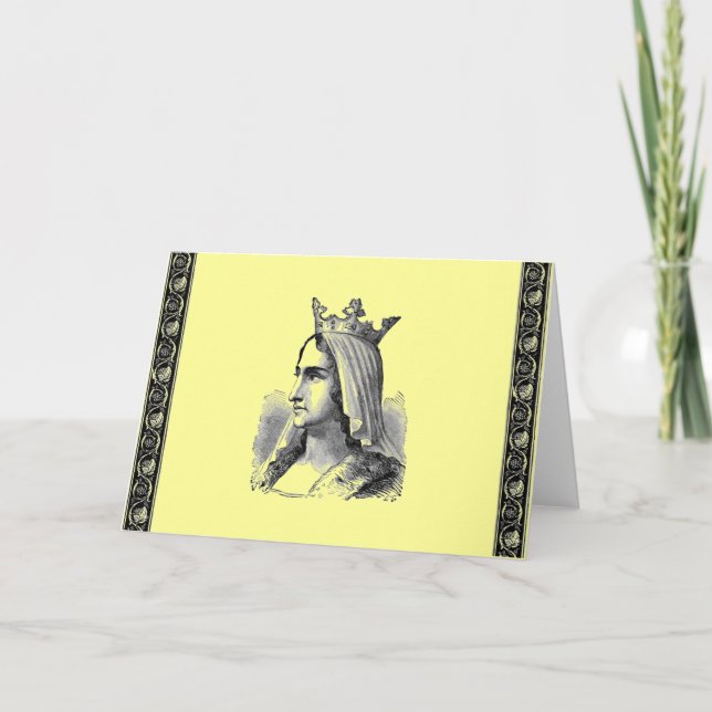 Medieval Queen Greeting Card Kort (Framsida)