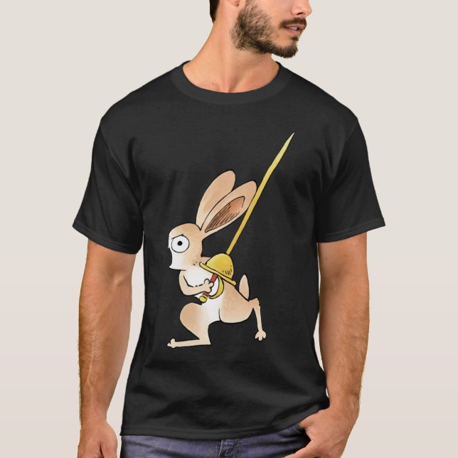 Medieval Rabbit &amp; Rapier Classic T-Shirt (Framsida)