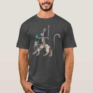 Medieval Rabbit rider en Lejon eftersom han kan T Shirt