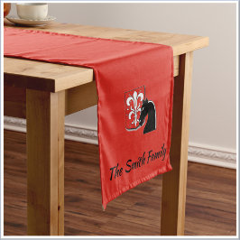 Medieval Red and Black Knight och Shield