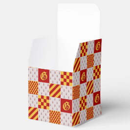 Medieval Red Gult Magic Fantasy Heraldic Presentaskar