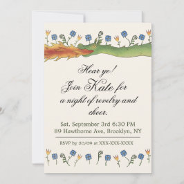 Medieval Ren Faire  dragon Invitation Inbjudningar