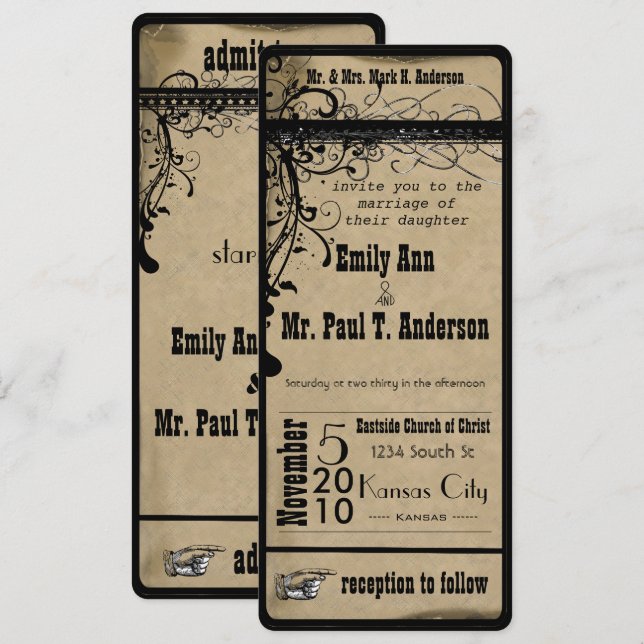 Medieval Renaissance Bröllop Inbjudningar (Fram/baksida)