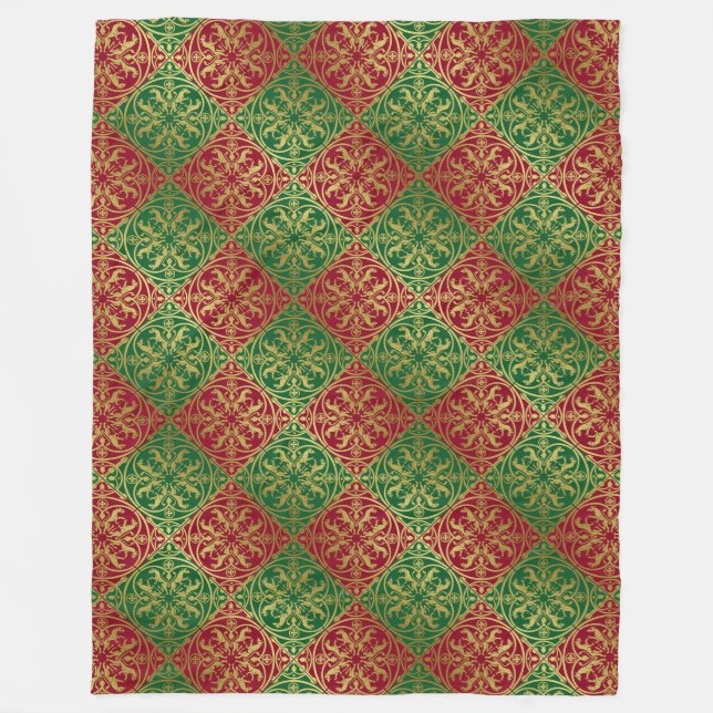 Medieval Renaissance Herald Lejon Leopard Metallic Fleecefilt (Framsidan)