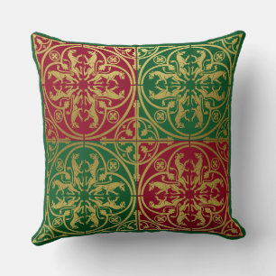 Medieval Renaissance Herald Lejon Leopard Metallic Kudde