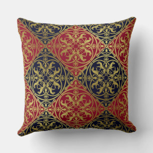 Medieval Renaissance Herald Lejon Leopard Metallic Kudde