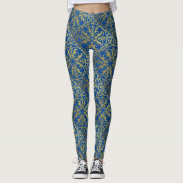 Medieval Renaissance Herald Lejon Leopard Metallic Leggings