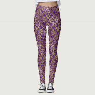 Medieval Renaissance Herald Lejon Leopard Metallic Leggings
