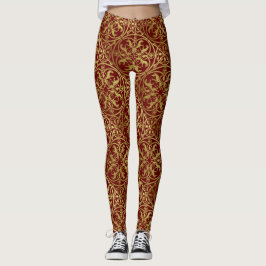 Medieval Renaissance Herald Lejon Leopard Metallic Leggings