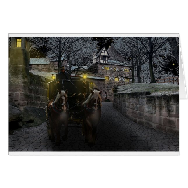 Medieval Renaissance Knight castle old Hälsningskort (Framsidan Horizontal)
