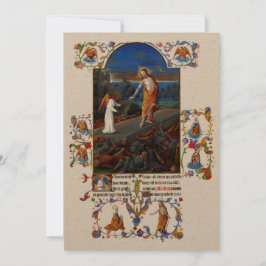 Medieval Resurtion av Kristus Påsk Julkort