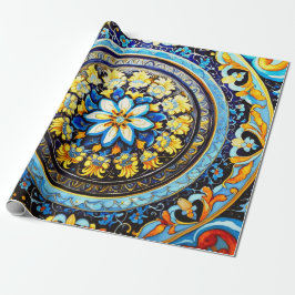 Medieval Roman Italian Blommigt Decoupage Presentpapper