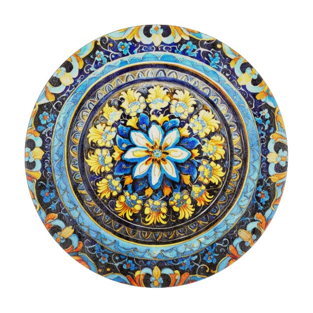 Medieval Roman Italiana Majolica Blommigt (Framsidan)