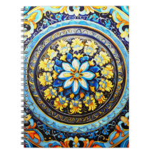 Medieval Roman Italiana Majolica Blommigt