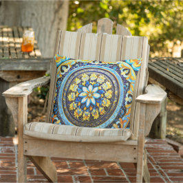 Medieval Roman Italiana Majolica Patio Kudde