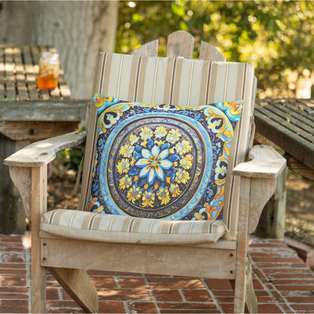 Medieval Roman Italiana Majolica Patio Kudde (Stol)