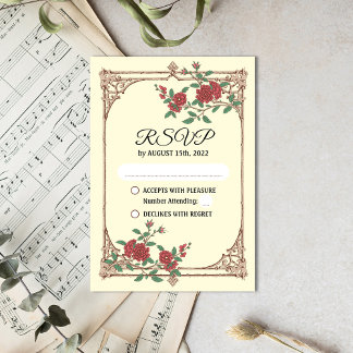 Medieval Romantic Bröllop OSA Card Kort