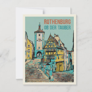 Medieval Rothenburg ob der Tauber, Bayern Vykort