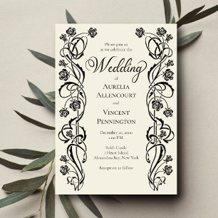 Medieval Royal Ro Sword Bröllop Inbjudningar