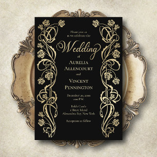 Medieval-Royalet Ro Sword Wedding bjudande in Inbjudningar
