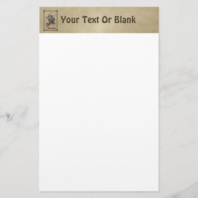 Medieval Russian Bogatyr Brevpapper (Framsida)