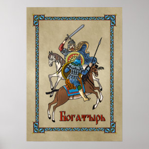 Medieval Russian Bogatyr Poster