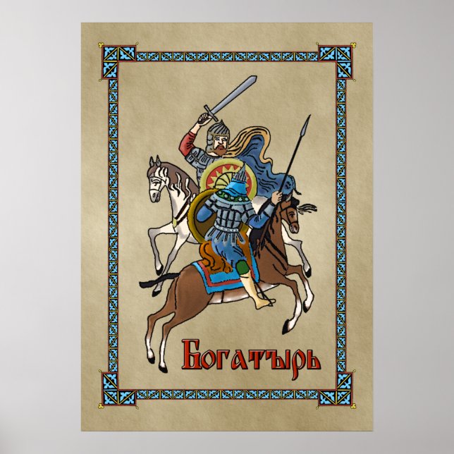 Medieval Russian Bogatyr Poster (Framsidan)