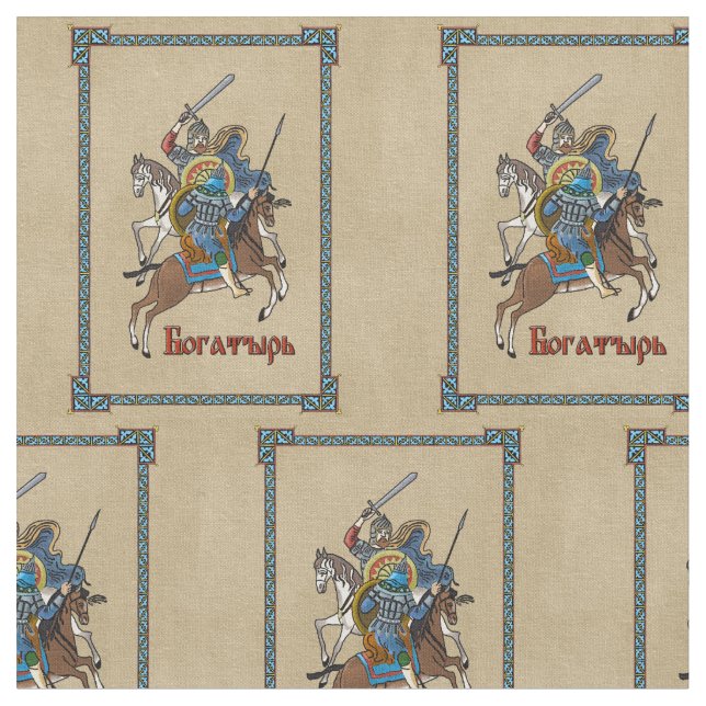 Medieval Russian Bogatyr Tyg (Närbild)