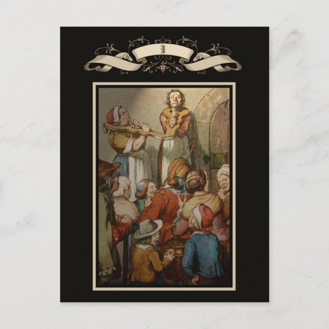 Medieval scen vykort (Framsida)