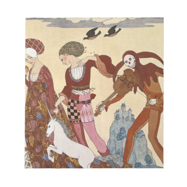 Medieval Scene av Georges Barbier Anteckningsblock (Framsida)