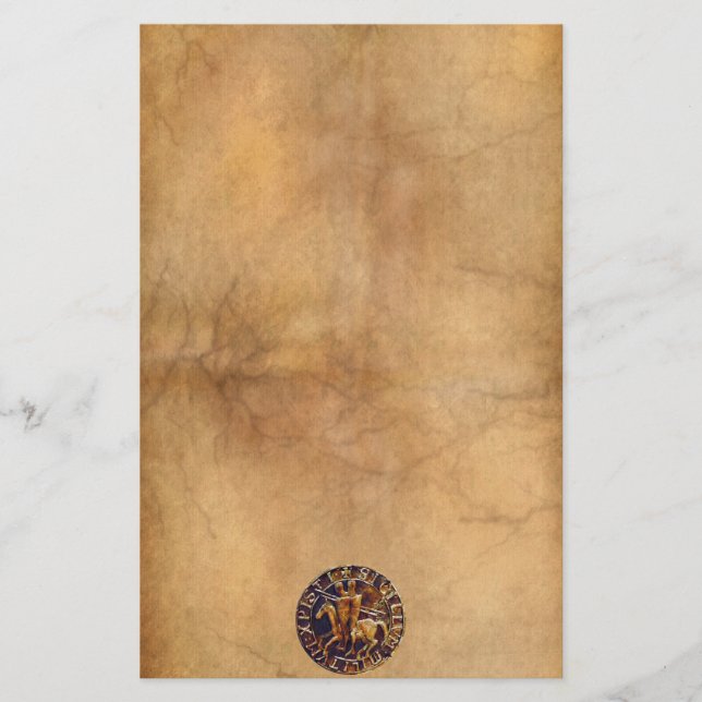 Medieval Seal of the Knight Templar Brevpapper (Framsida)