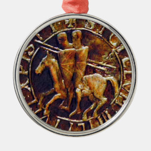 Medieval Seal of the Knight Templar Julgransprydnad Metall