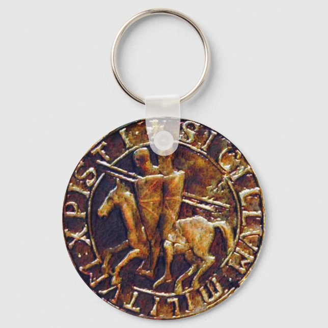 Medieval Seal of the Knight Templar Nyckelring (Framsida)