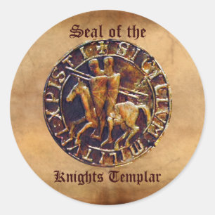 Medieval Seal of the Knight Templar Runt Klistermärke