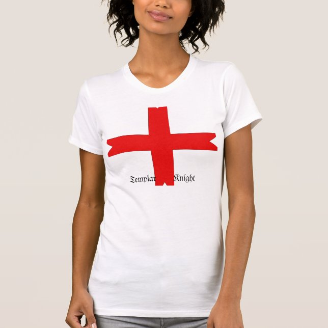 Medieval Seal of the Knight Templar Tee Shirt (Framsida)