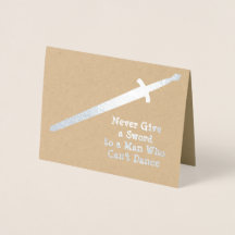 Medieval Silver Sword - Anpassningsbar Quote - Mal
