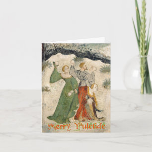 Medieval snowball-spel Yuletide Kort