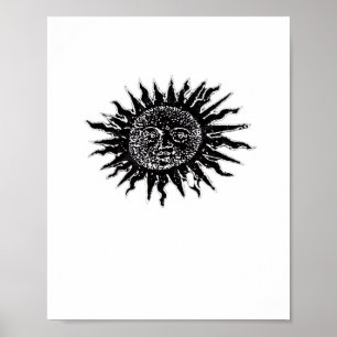 Medieval Sol Engrave - Whimsigoth Aesthetic - Wh Poster