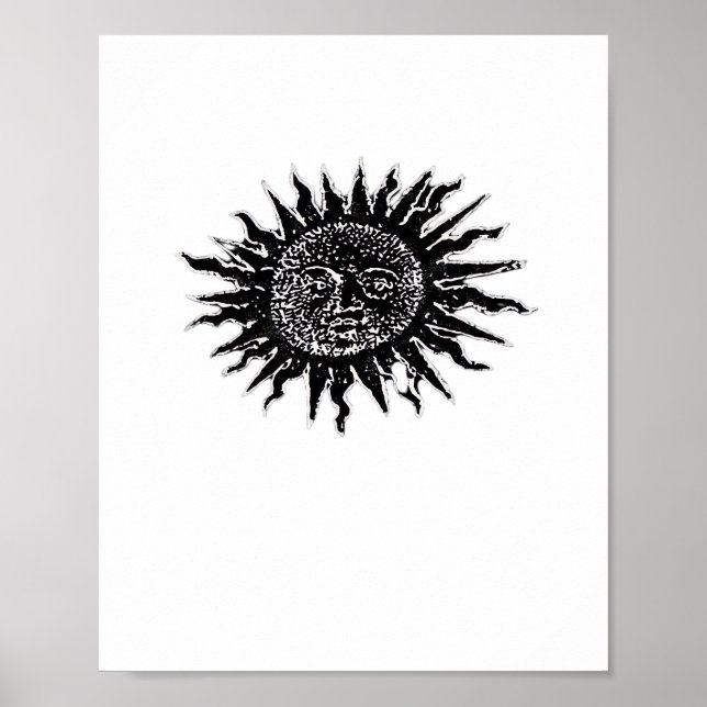 Medieval Sol Engrave - Whimsigoth Aesthetic - Wh Poster (Framsidan)