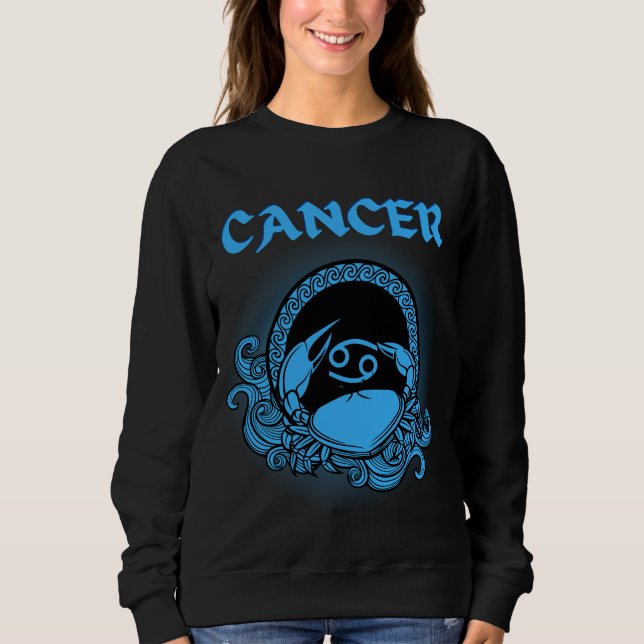 Medieval Stil Zodiac Cancer T Shirt (Framsida)