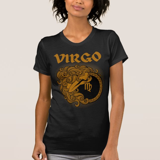Medieval Stil Zodiac Våg T Shirt (Framsida)