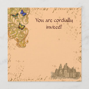 Medieval Storybook Castle-inbjudan till Royal Spara Datumet