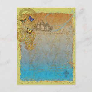 Medieval Storybook Fairy Tale Postcard-inbjudan Inbjudan Vykort